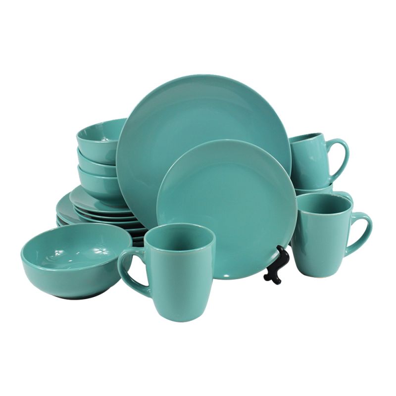 Grace Stoneware Dinnerware Set,  Green