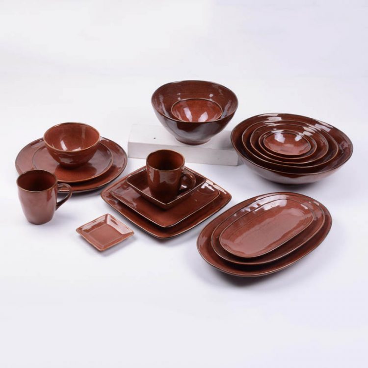 reactive stoneware dinnerware set