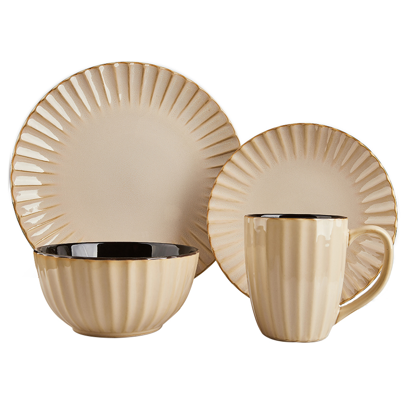 Factory Supply east fork pottery poterie fourche est Ceramic Large Pasta Bowls,Dinnerware light yellow