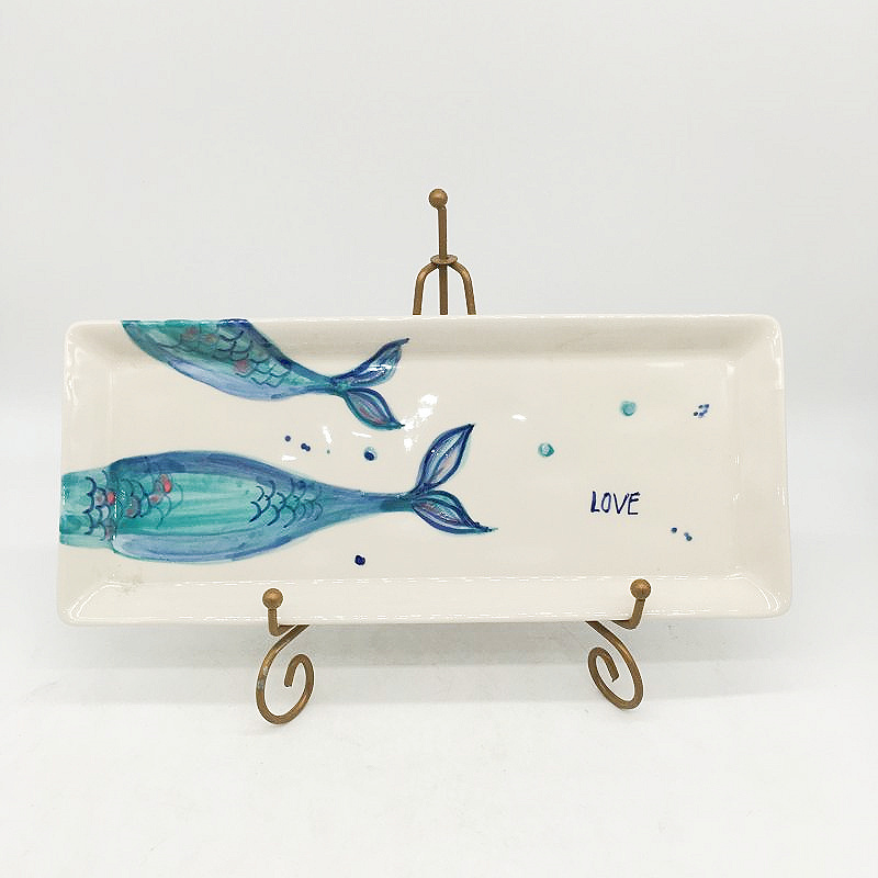 earthenware square plate
