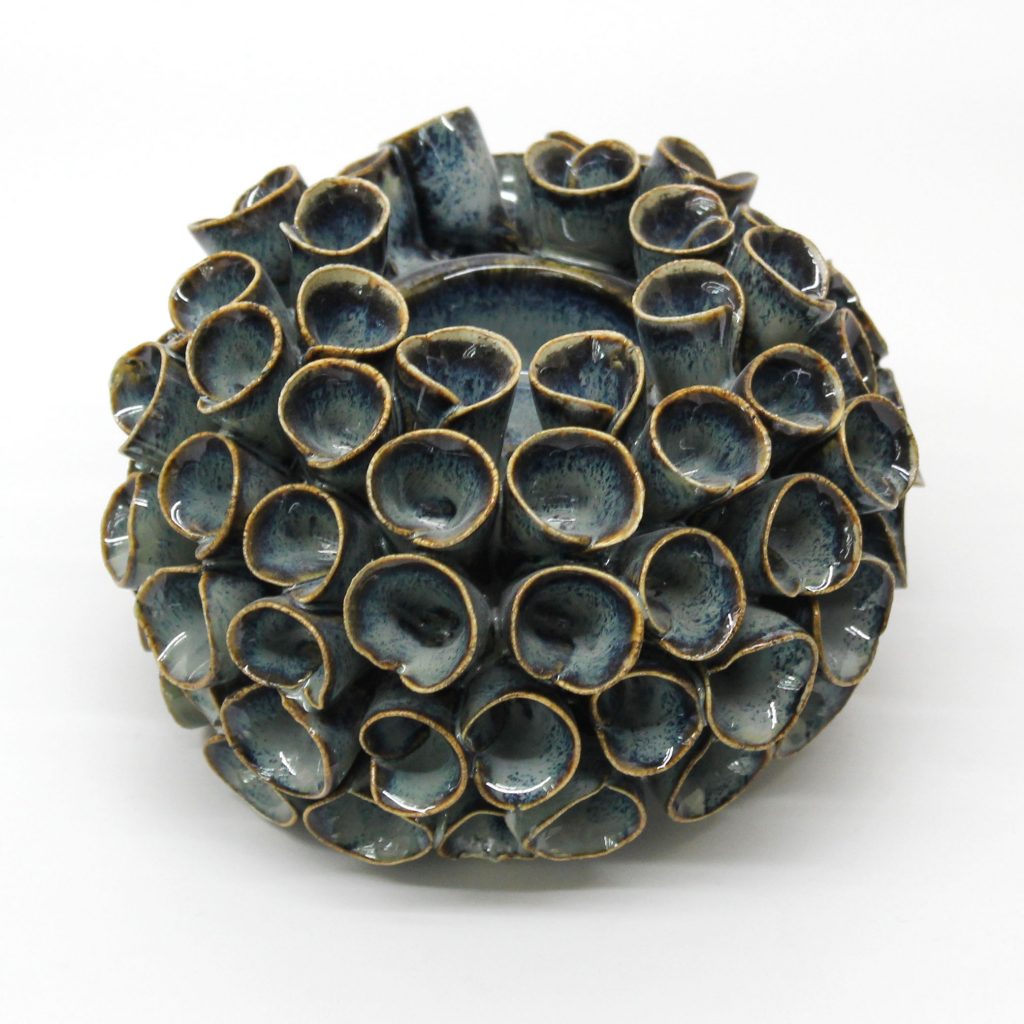 gray irregular ceramic vase