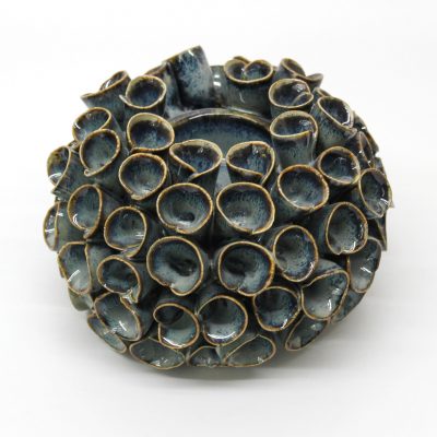 gray irregular ceramic vase