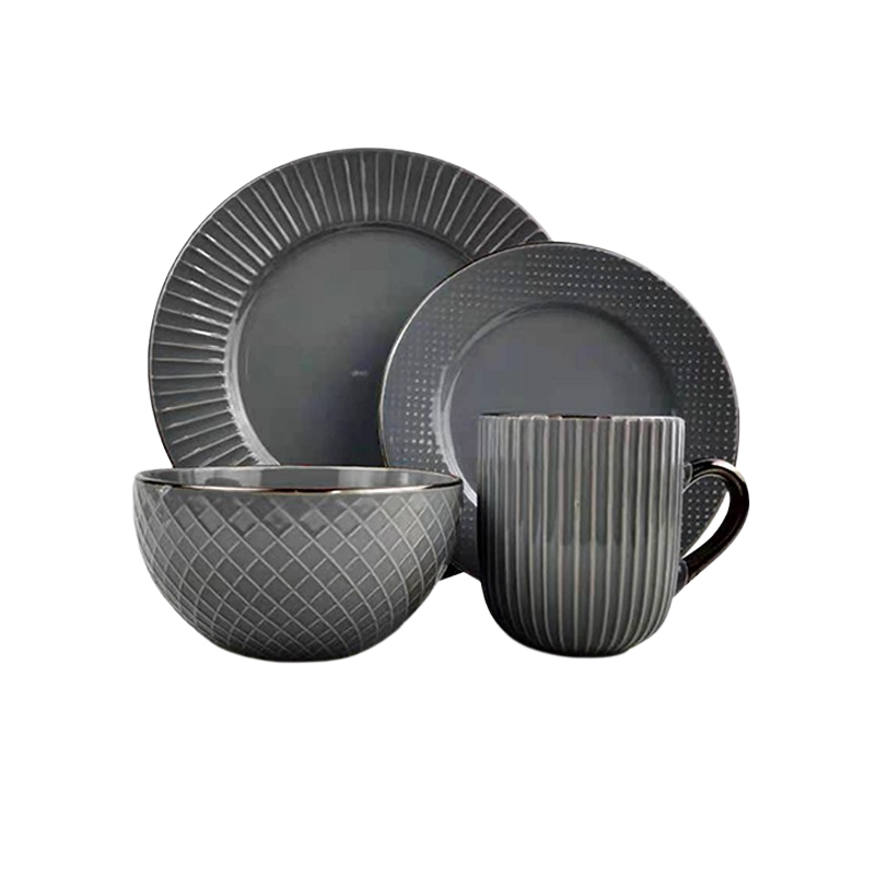 MagiChina Round Tahitian Stoneware Collection Dinnerware Dish Set