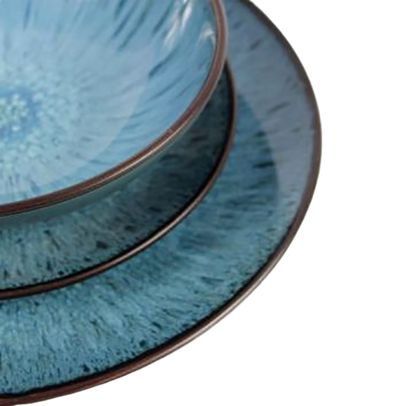 Reactive Stoneware soup and side bowls