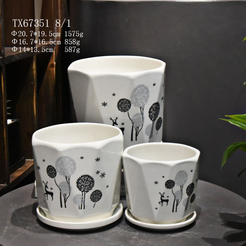 Ceramic Vases Flower Vase with Unique Design-46