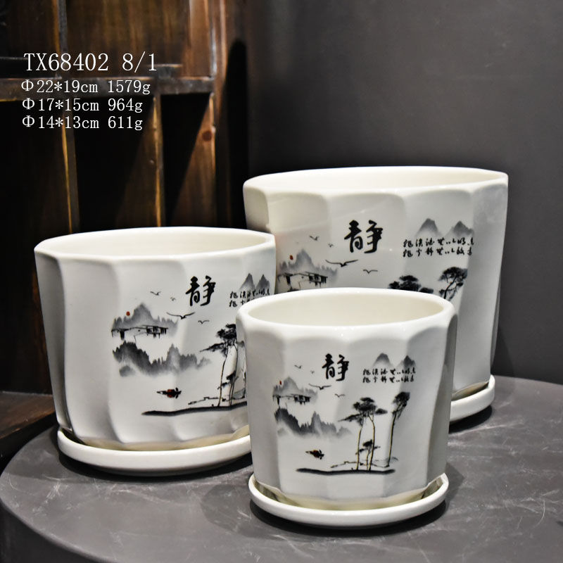 Ceramic Vases Flower Vase with Unique Design-42