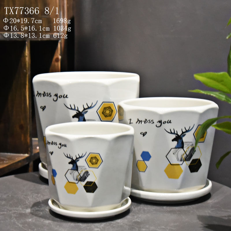 Ceramic Vases Flower Vase with Unique Design-40