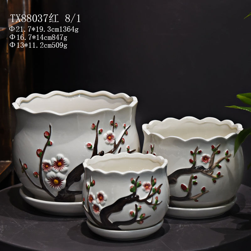 Ceramic Vases Flower Vase with Unique Design-11