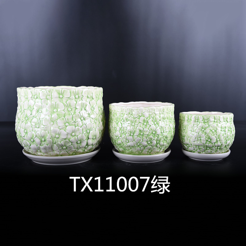 Ceramic Planter Large Round Succulent Planter Flower Pot-98