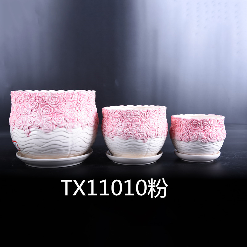 Ceramic Planter Large Round Succulent Planter Flower Pot-95