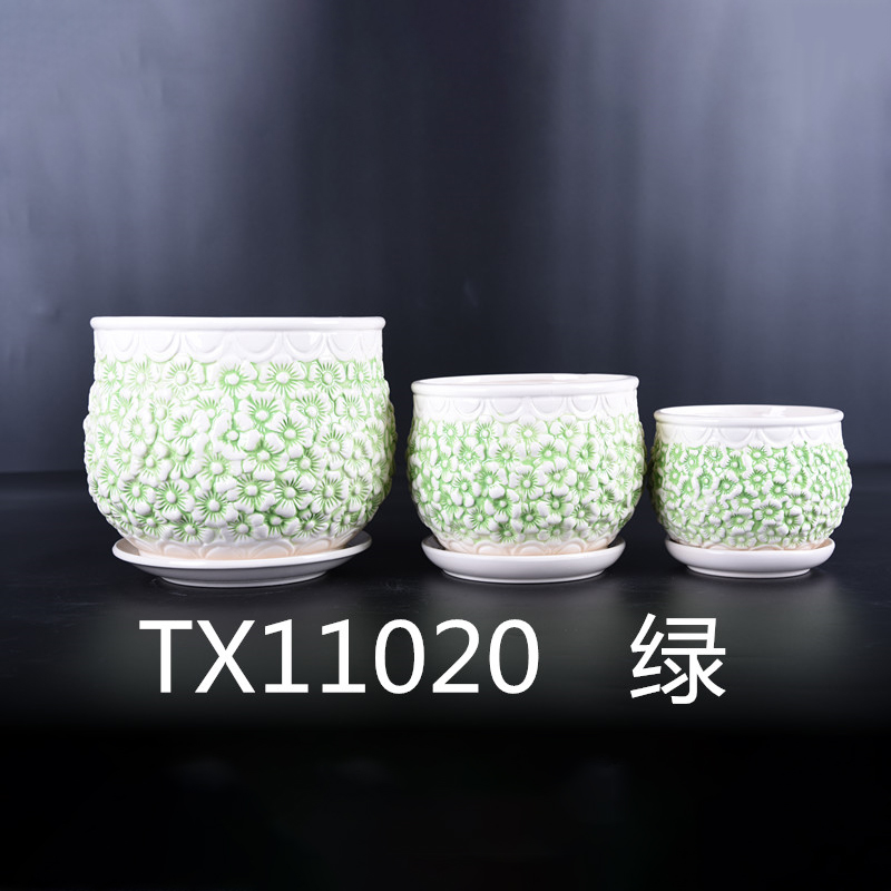 Ceramic Planter Large Round Succulent Planter Flower Pot-89