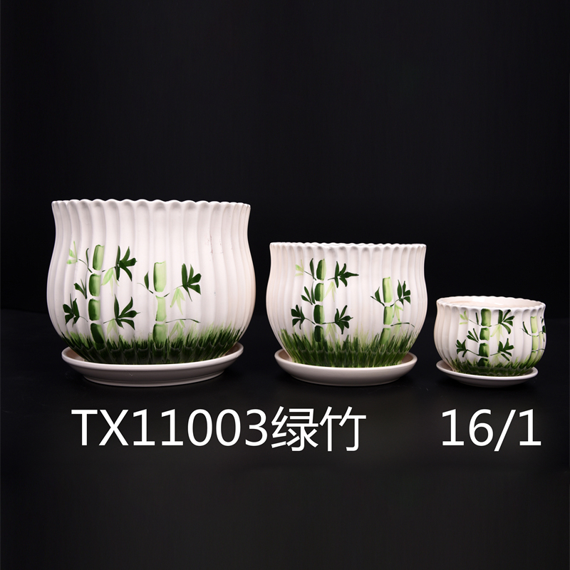 Ceramic Planter Large Round Succulent Planter Flower Pot-1