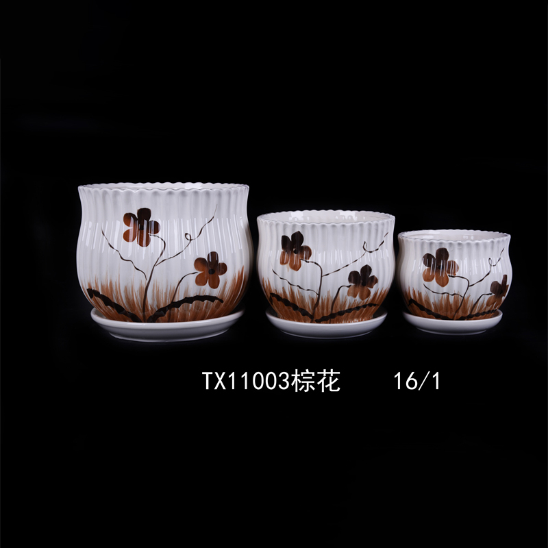 Ceramic Planter Large Round Succulent Planter Flower Pot-2