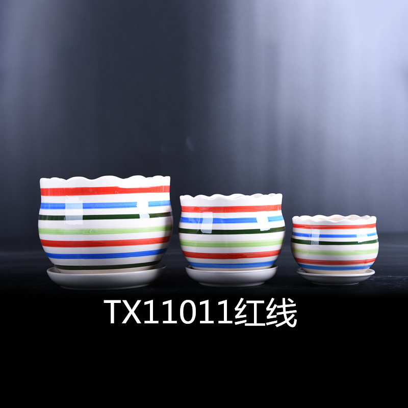 Ceramic Planter Large Round Succulent Planter Flower Pot-97