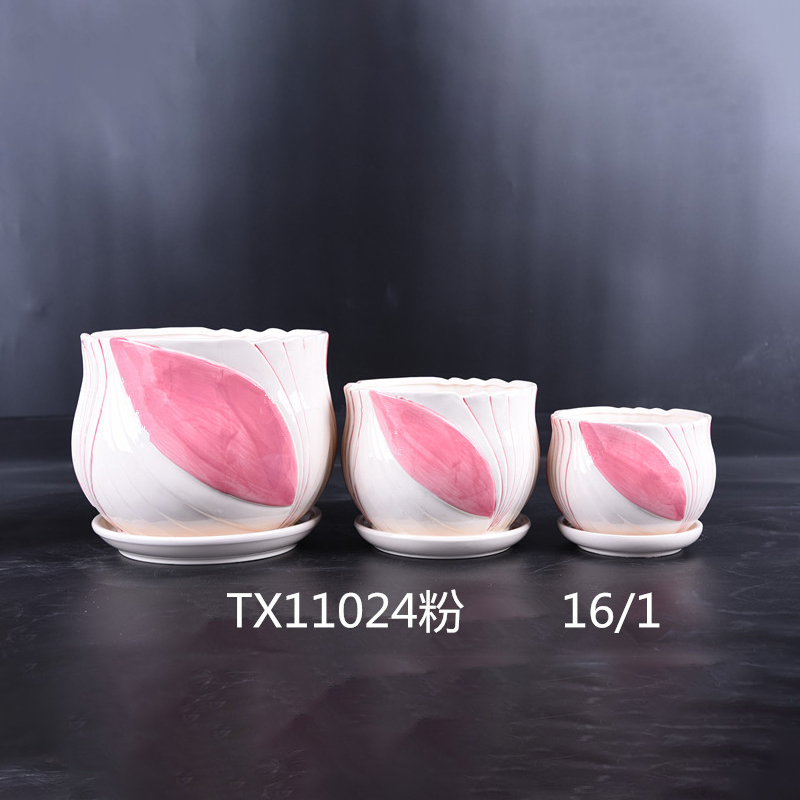 Ceramic Planter Large Round Succulent Planter Flower Pot-86