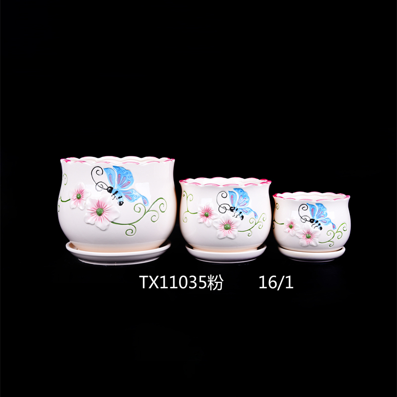 Ceramic Planter Large Round Succulent Planter Flower Pot-83