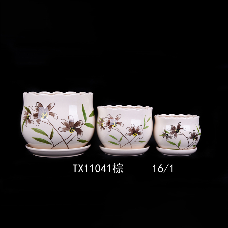 Ceramic Planter Large Round Succulent Planter Flower Pot-77