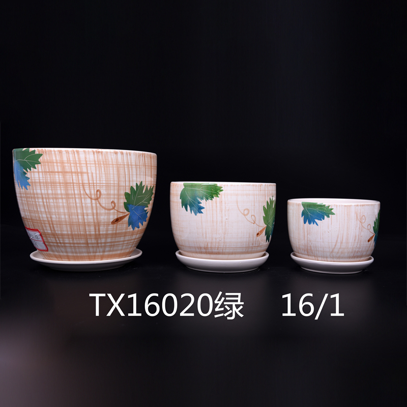 Ceramic Stoneware Flower Pot with Sauce-19