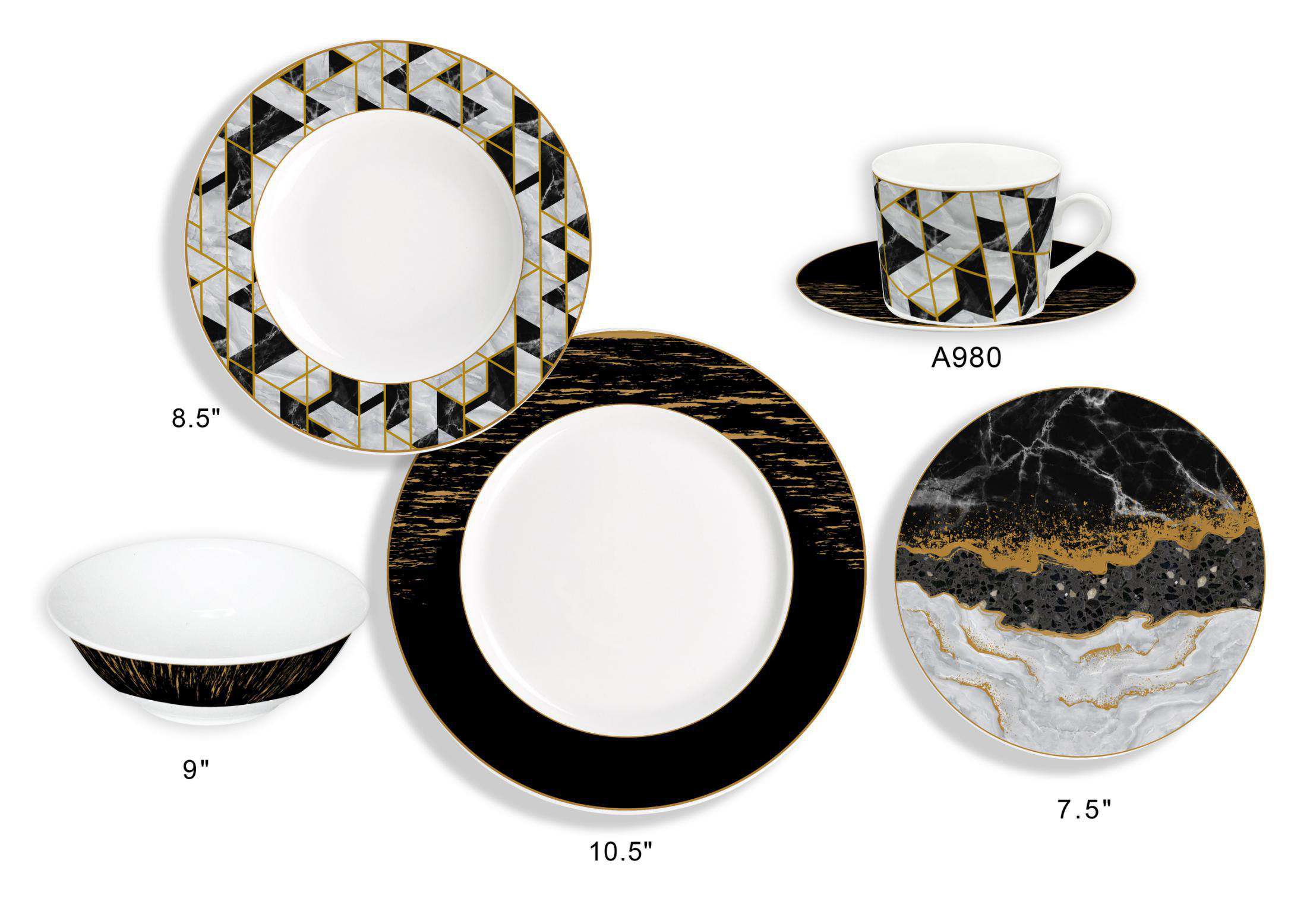 Ceramic Multicolor Fine Porcelain Kitchen Spanish Floral Design New Bone China-31