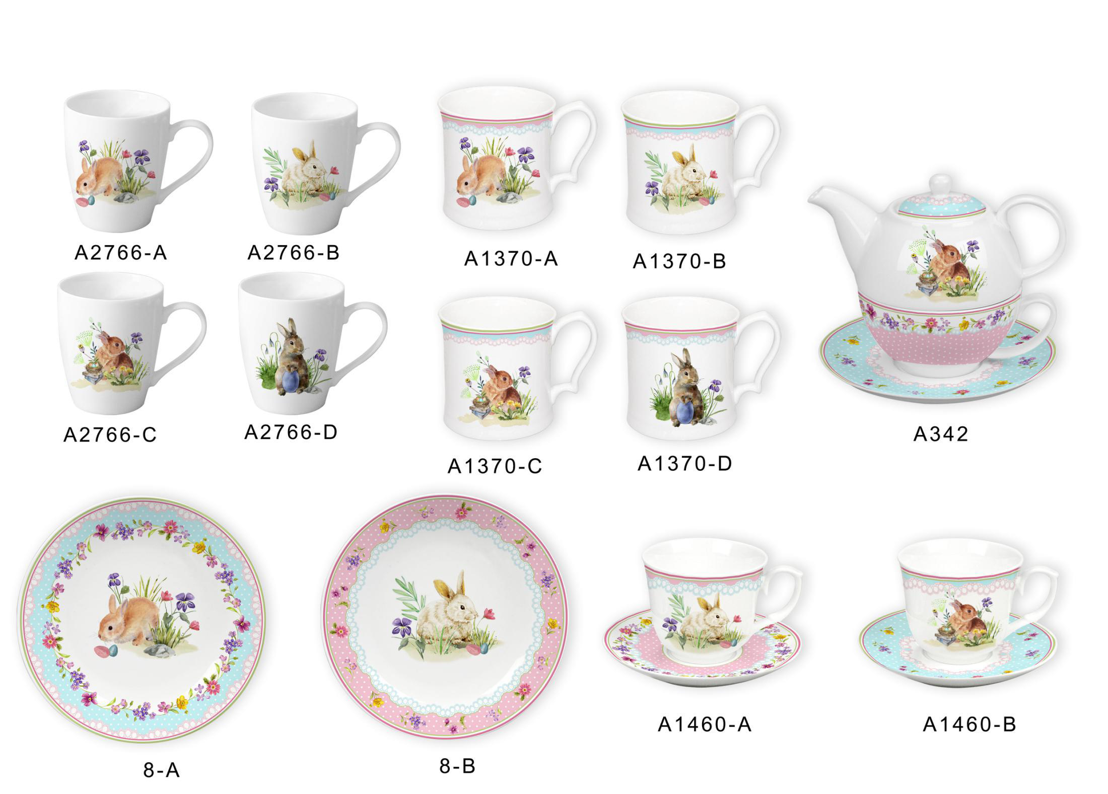 Ceramic Multicolor Fine Porcelain Kitchen Spanish Floral Design New Bone China-41