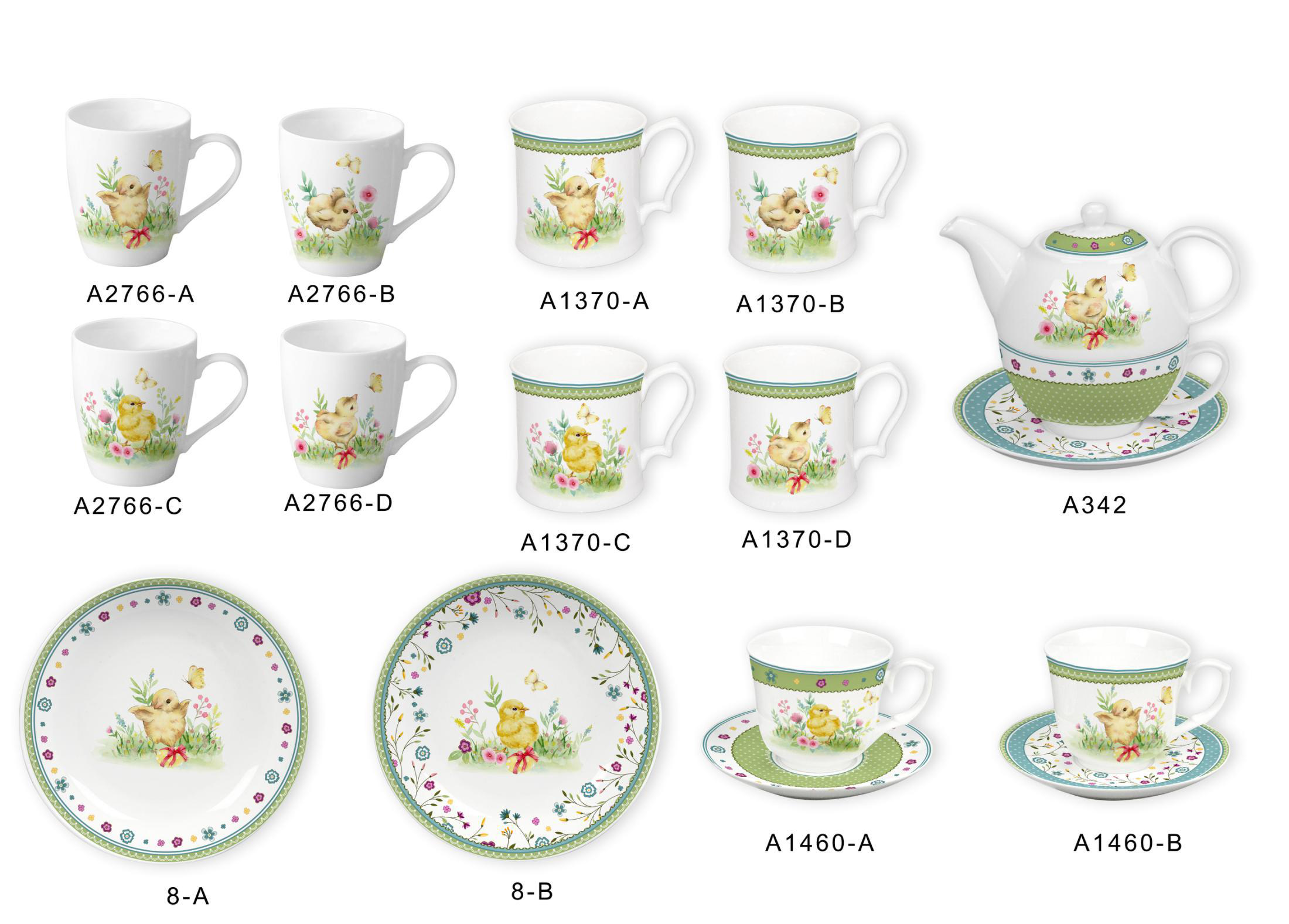 Ceramic Multicolor Fine Porcelain Kitchen Spanish Floral Design New Bone China-42