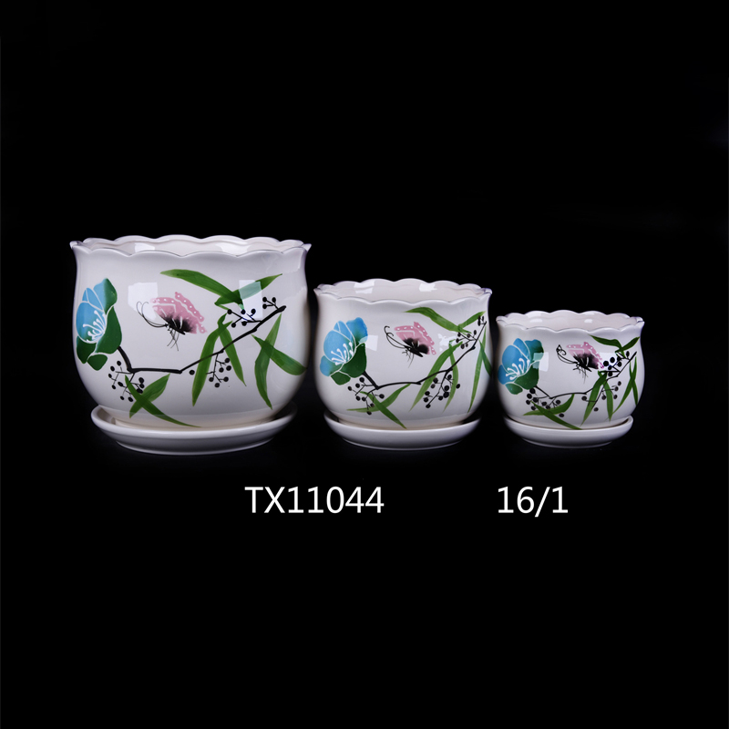 Ceramic Planter Large Round Succulent Planter Flower Pot-74
