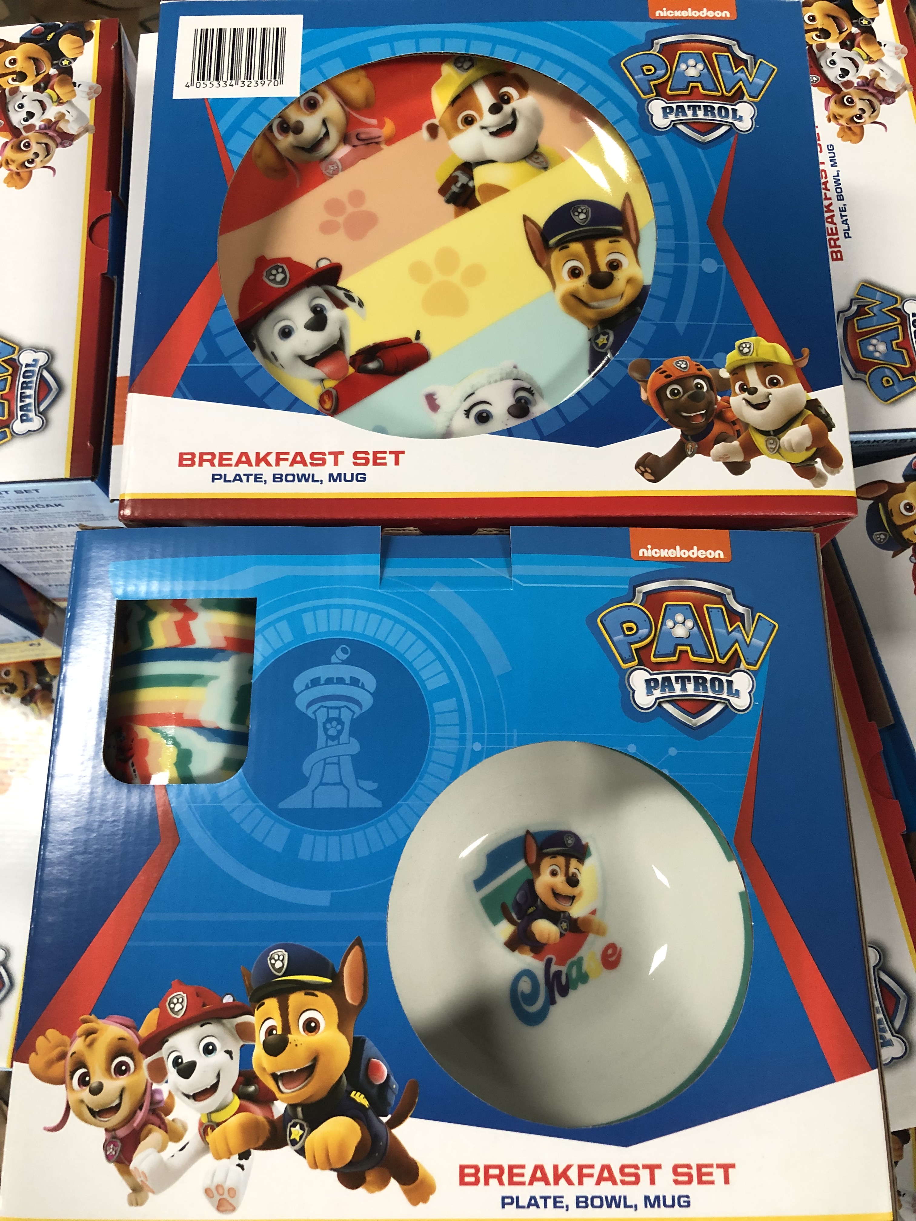 PAW Patrol Breakfast Set Porcelain Plate Bowl Mug