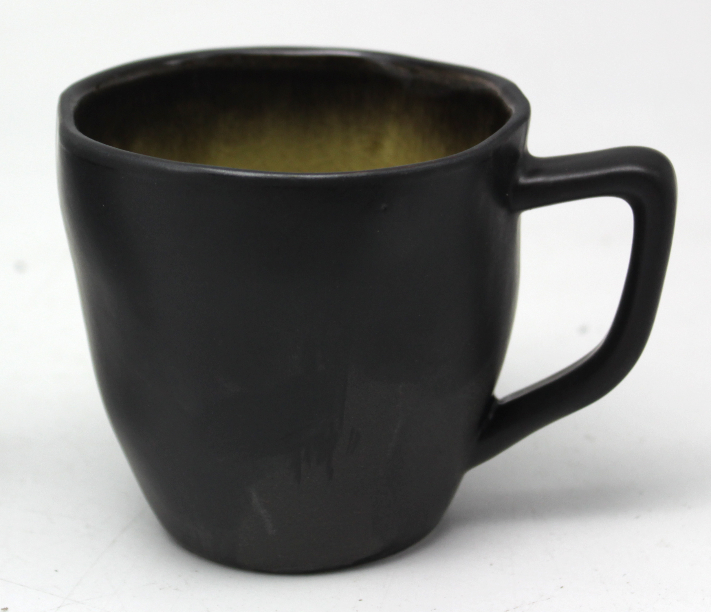 reactive stoneware coffee mug
