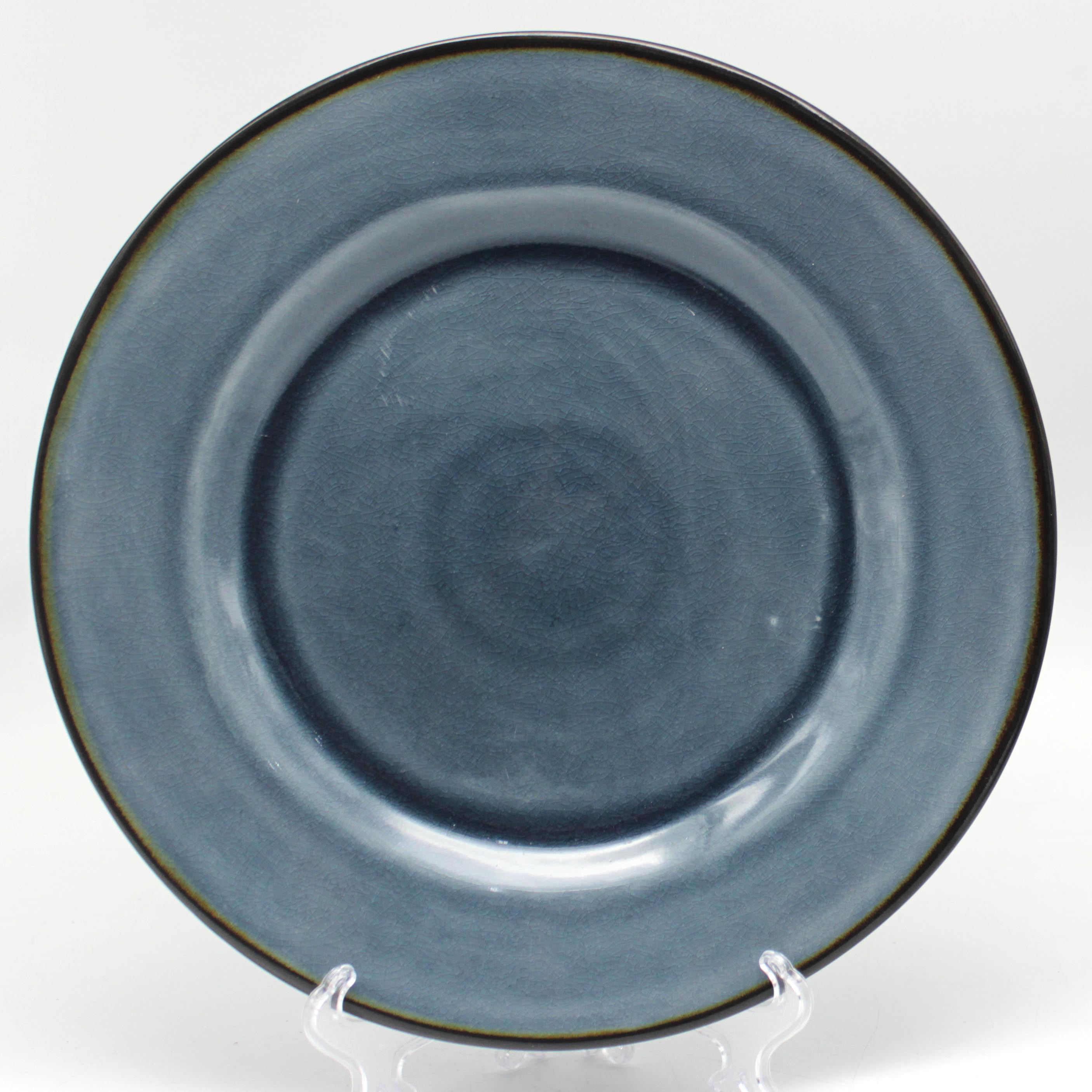 reactive stoneware dinner plate
