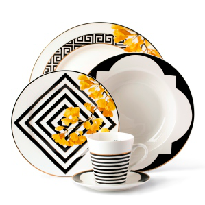 Ceramic Multicolor Fine Porcelain Kitchen Spanish Floral Design New Bone China-55