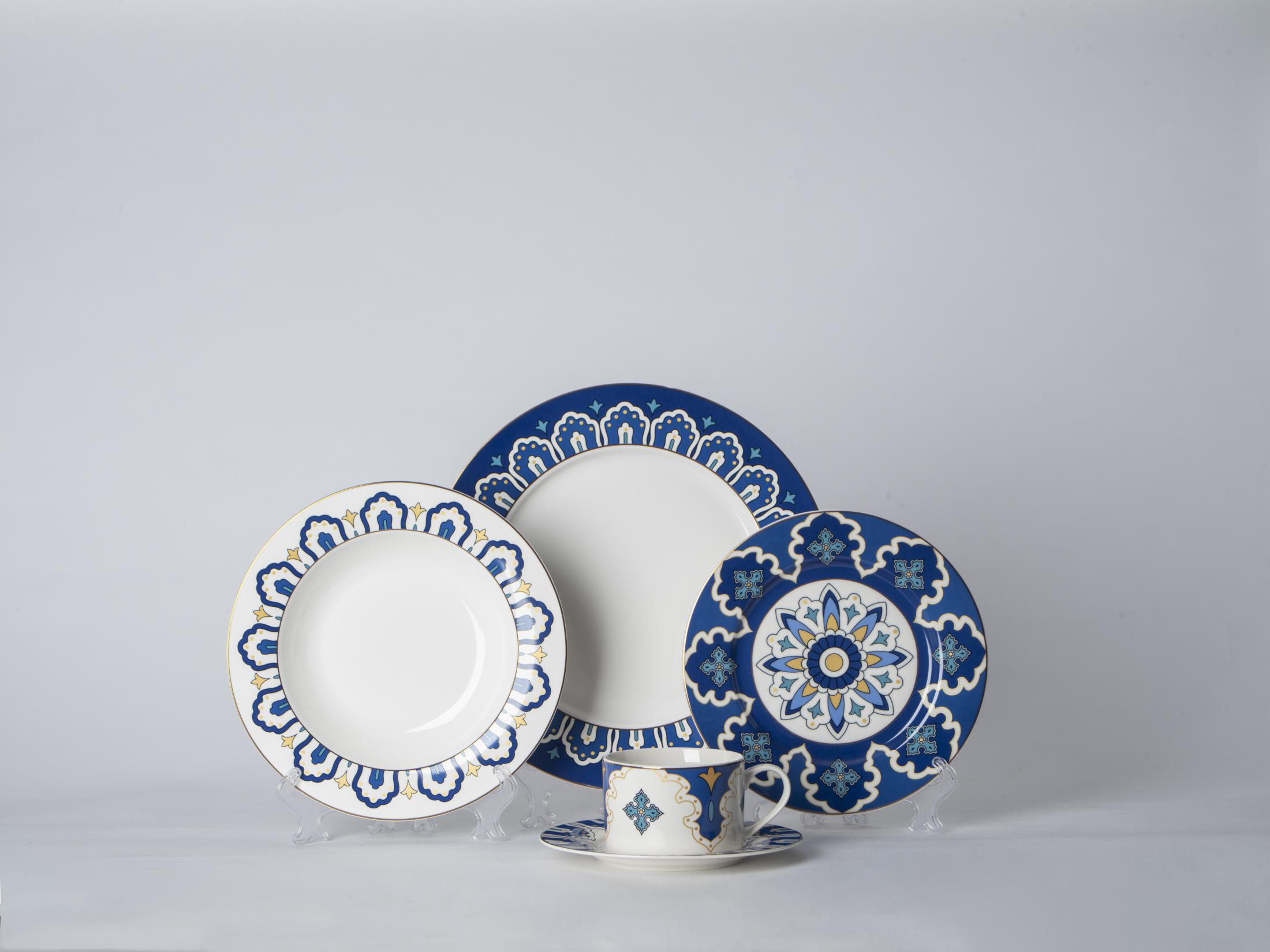 Ceramic Multicolor Fine Porcelain Kitchen Spanish Floral Design New Bone China-38